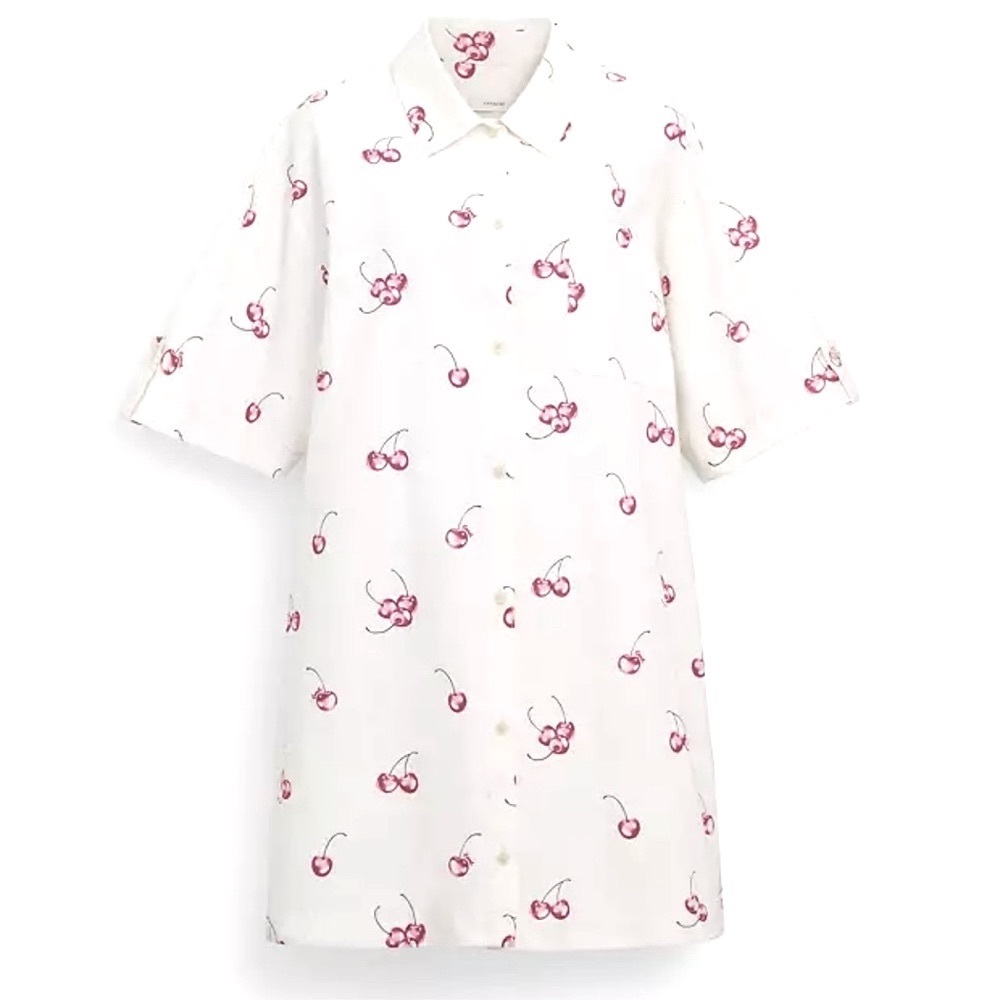 Women’s Coach Cherry Button front dress XL NWT 100 cotton